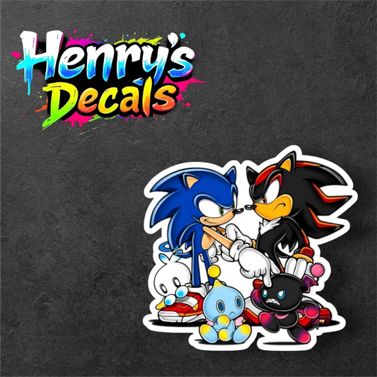 Video Game Sonic & Shadow Sticker Car Decal