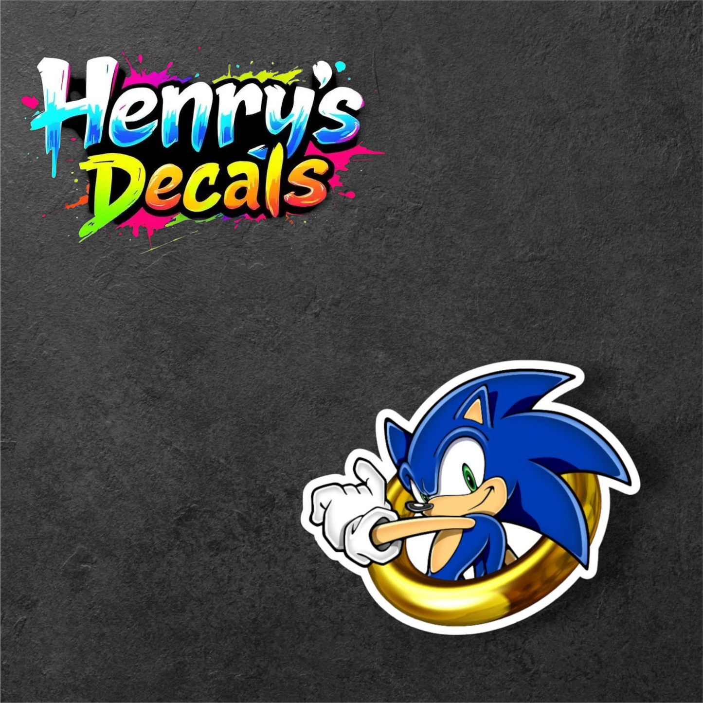 Video Game Sonic Sticker Car Decal