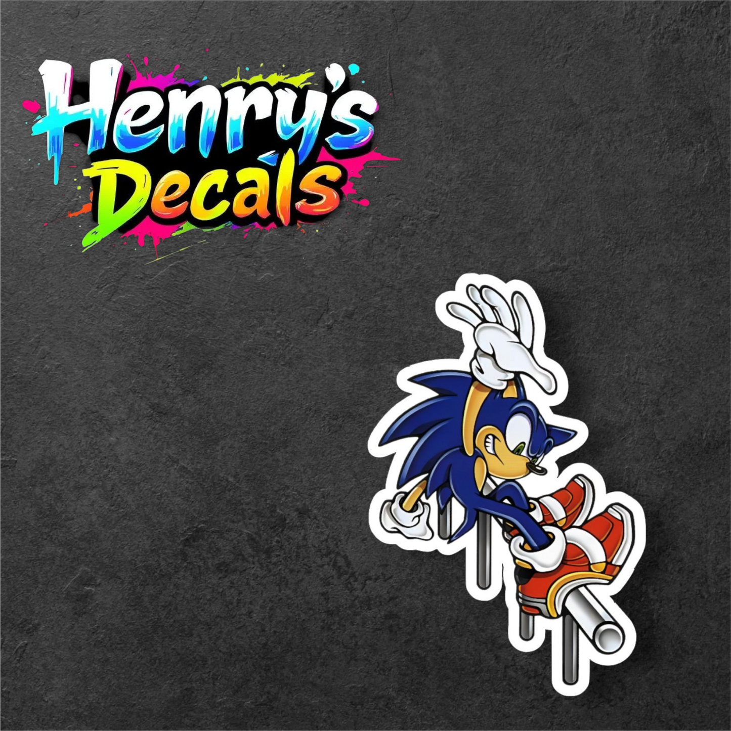 Video Game Sonic Sticker Car Decal