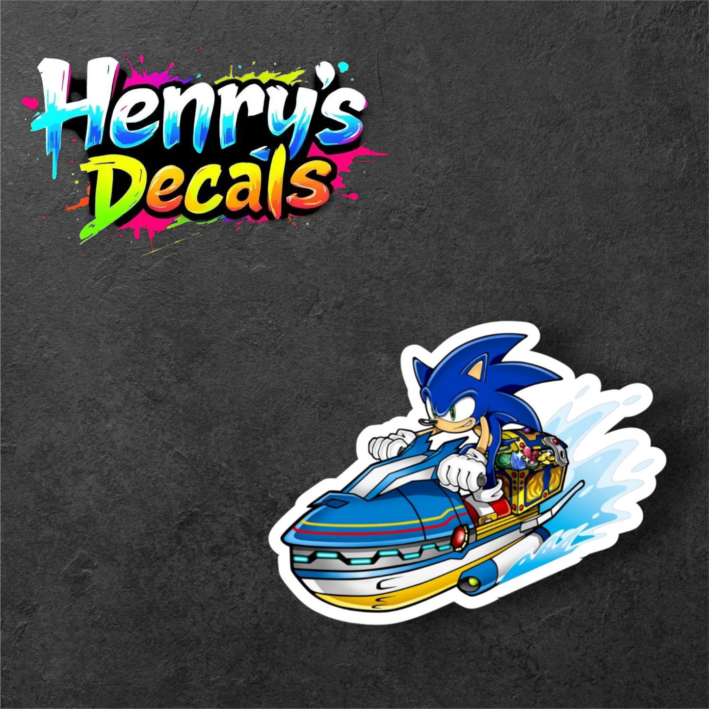Video Game Sonic Sticker Car Decal