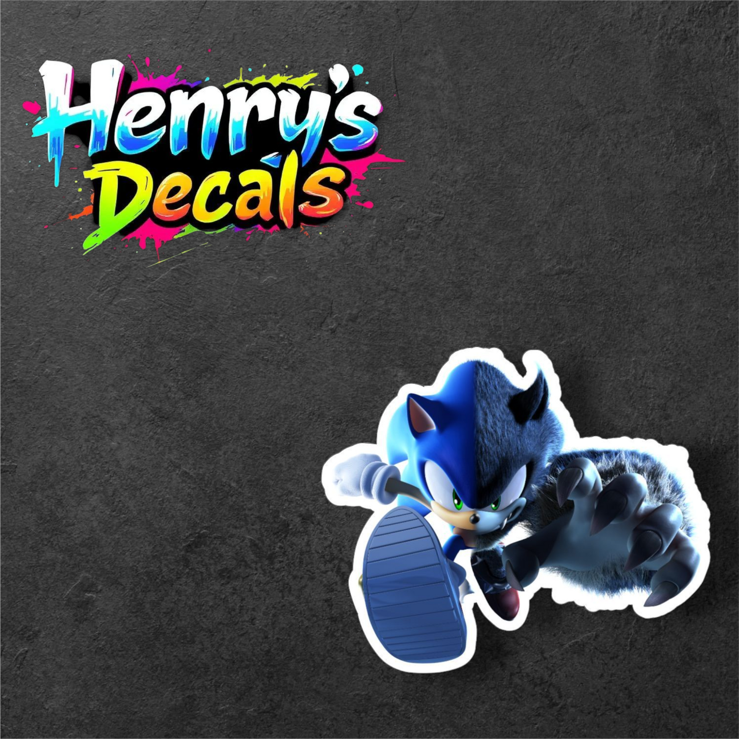 Video Game Sonic Sticker Car Decal