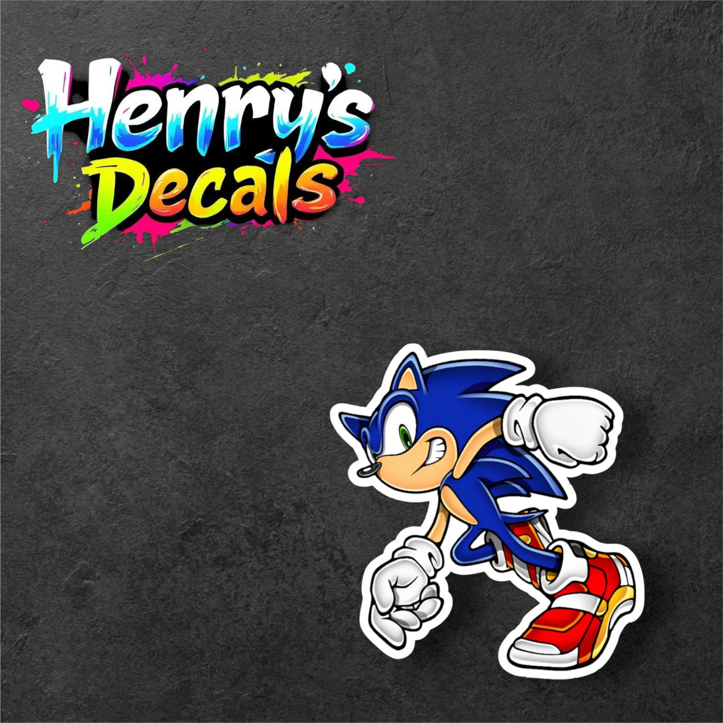 Video Game Sonic Sticker Car Decal