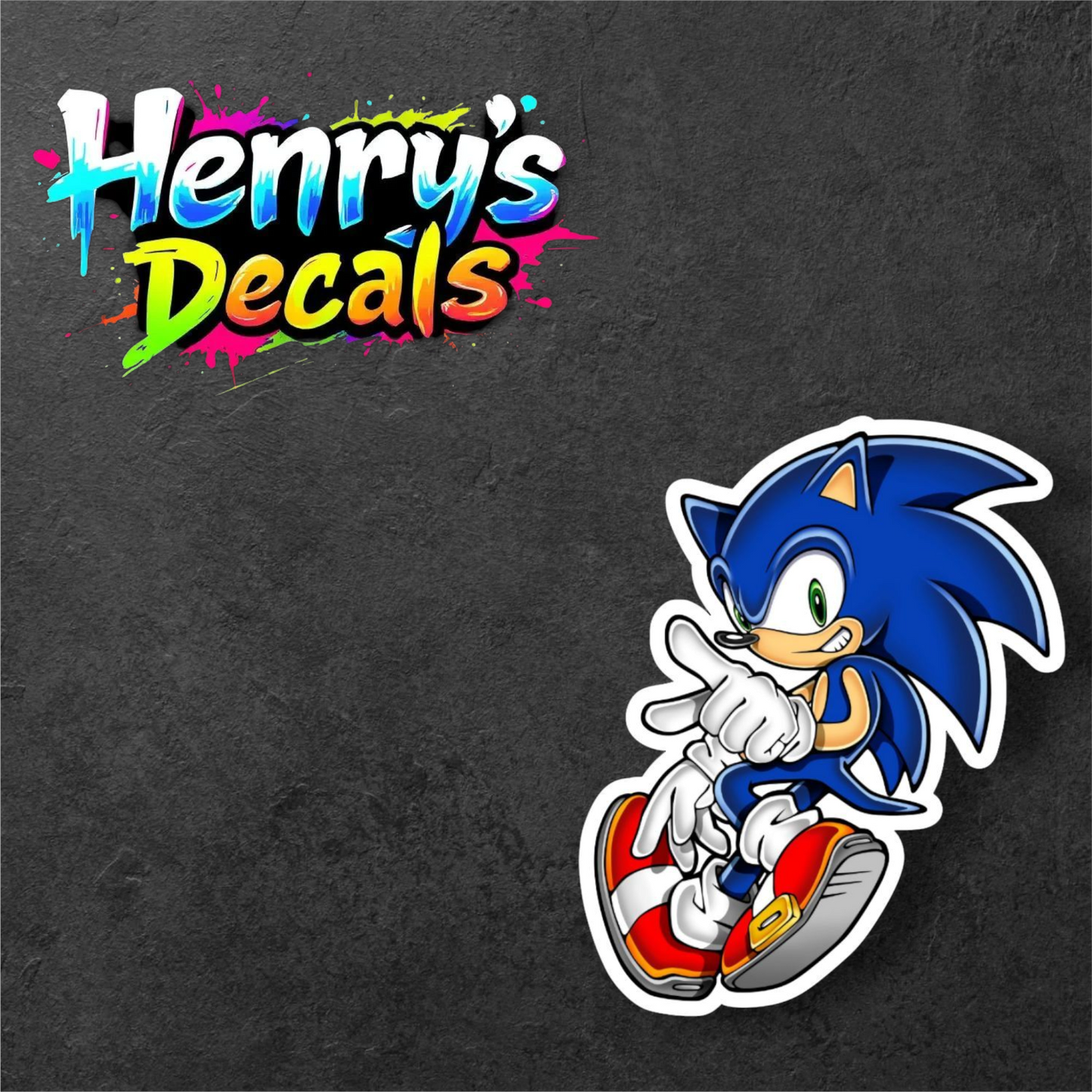 Video Game Sonic Sticker Car Decal