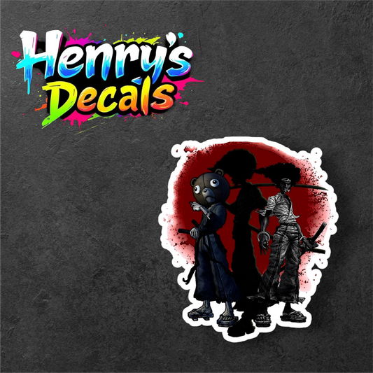 Anime Jinno & Afro Sticker Car Decal