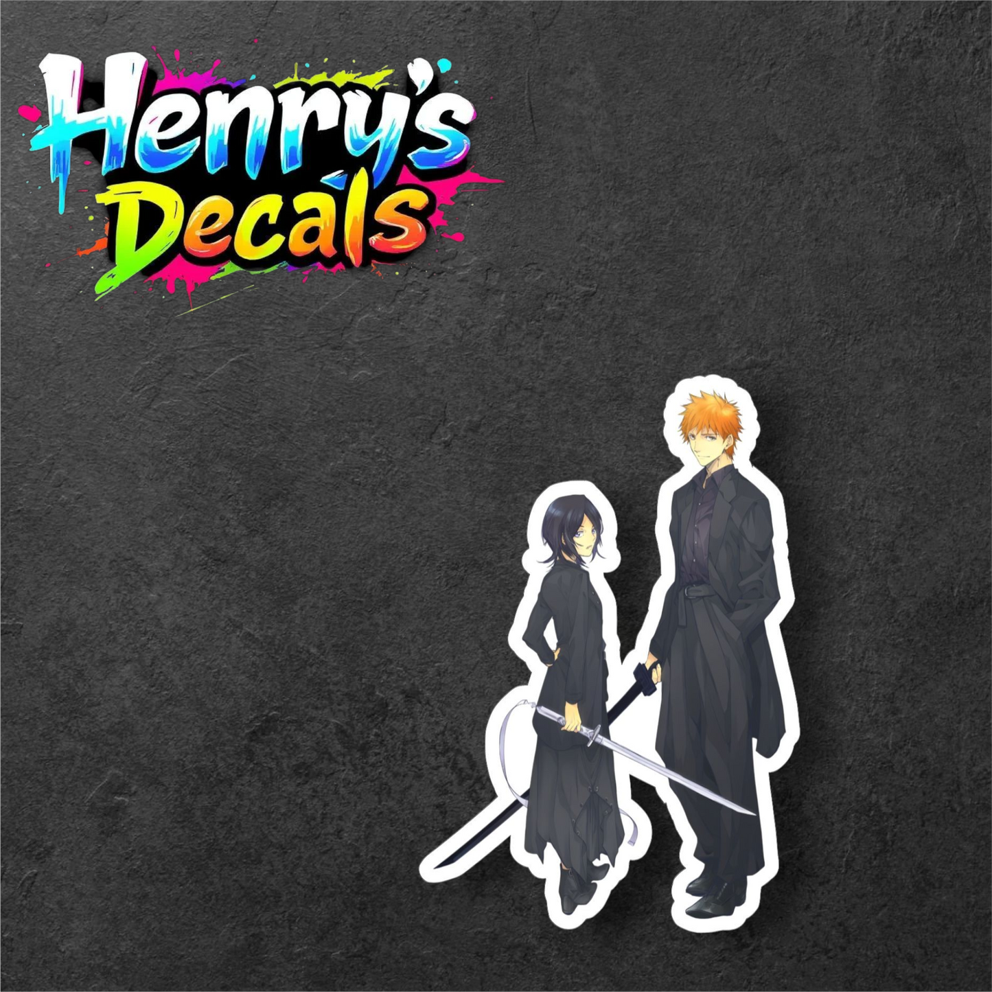 Anime Rukia & Ichigo Sticker Car Decal