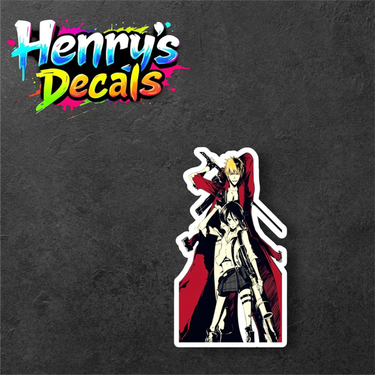 Anime Ichigo & Rukia Sticker Car Decal
