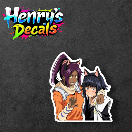 Anime Yoruichi & Soifon Sticker Car Decal
