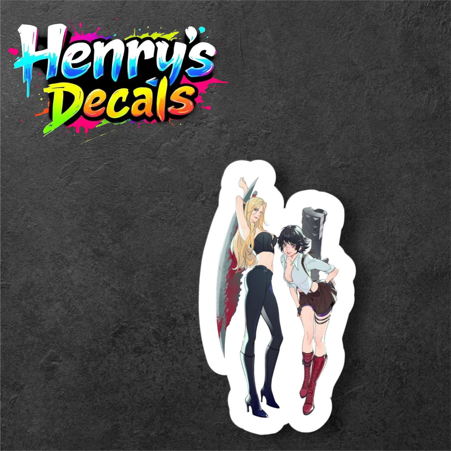 Video Game Trish & Lady Sticker Car Decal