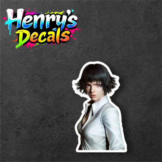 Video Game Lady Sticker Car Decal