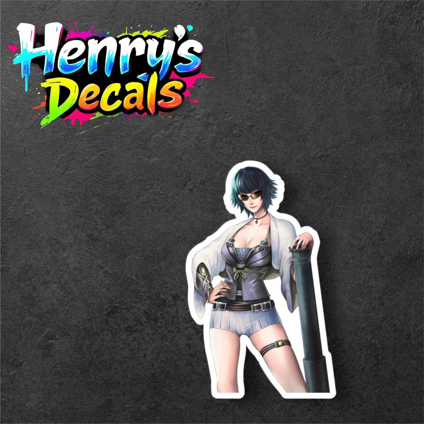 Video Game Lady Sticker Car Decal