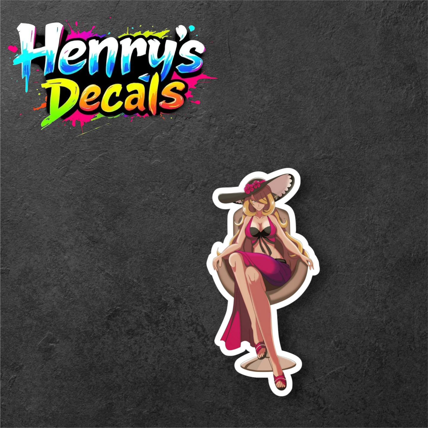Anime Cynthia Sticker Car Decal