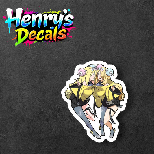 Anime Lusamine & Cynthia Sticker Car Decal