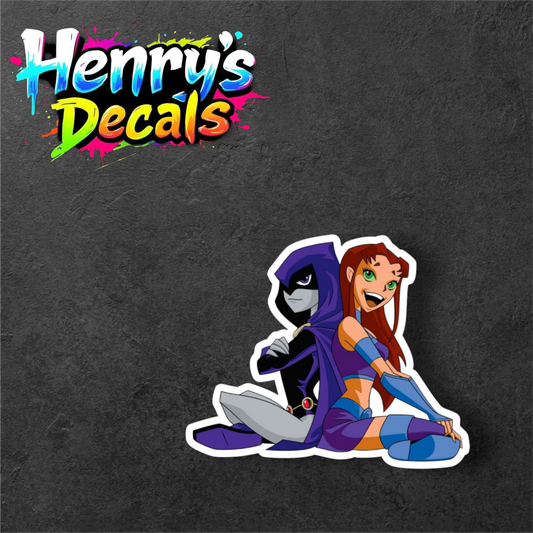 Raven & Starfire Sticker Car Decal