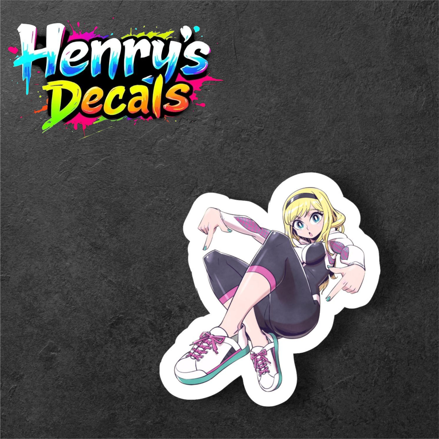 Cartoon Gwen Sticker Car Decal