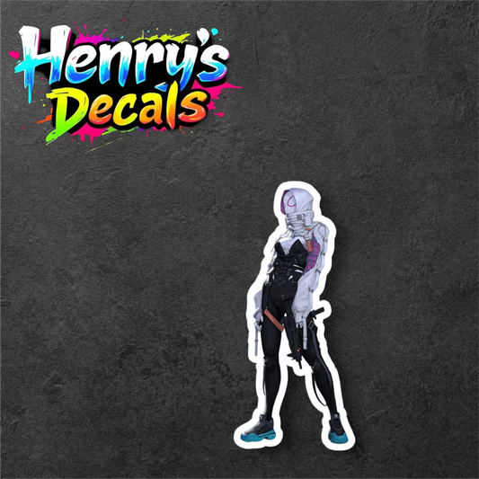 Cartoon Gwen Sticker Car Decal