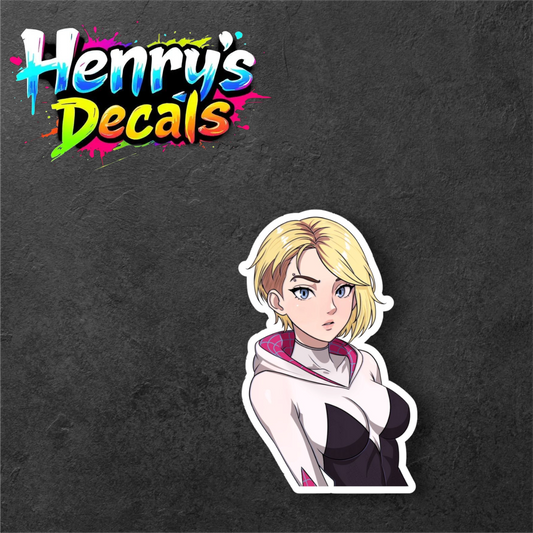 Cartoon Gwen Sticker Car Decal