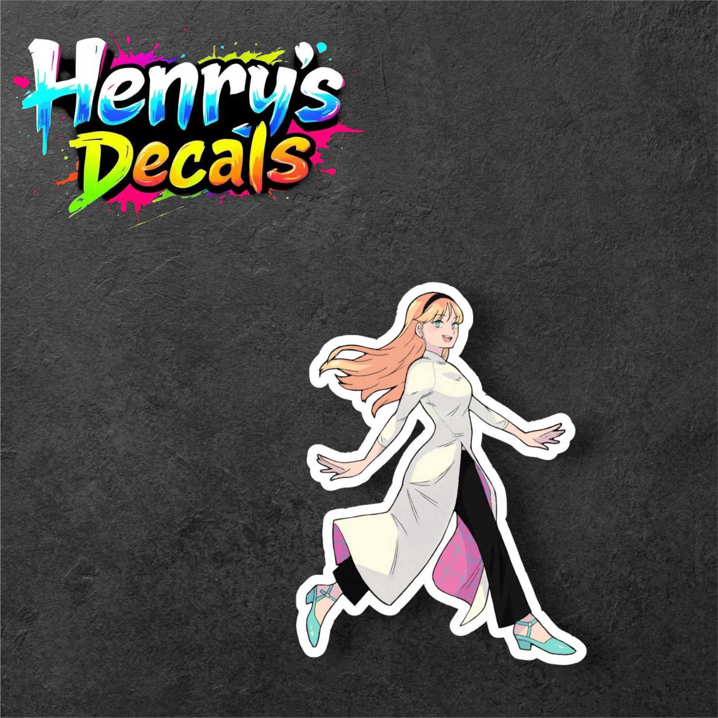Cartoon Gwen Sticker Car Decal