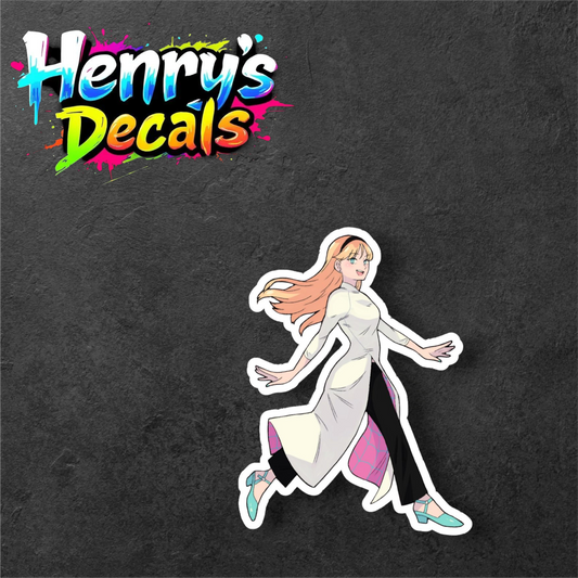 Cartoon Gwen Sticker Car Decal