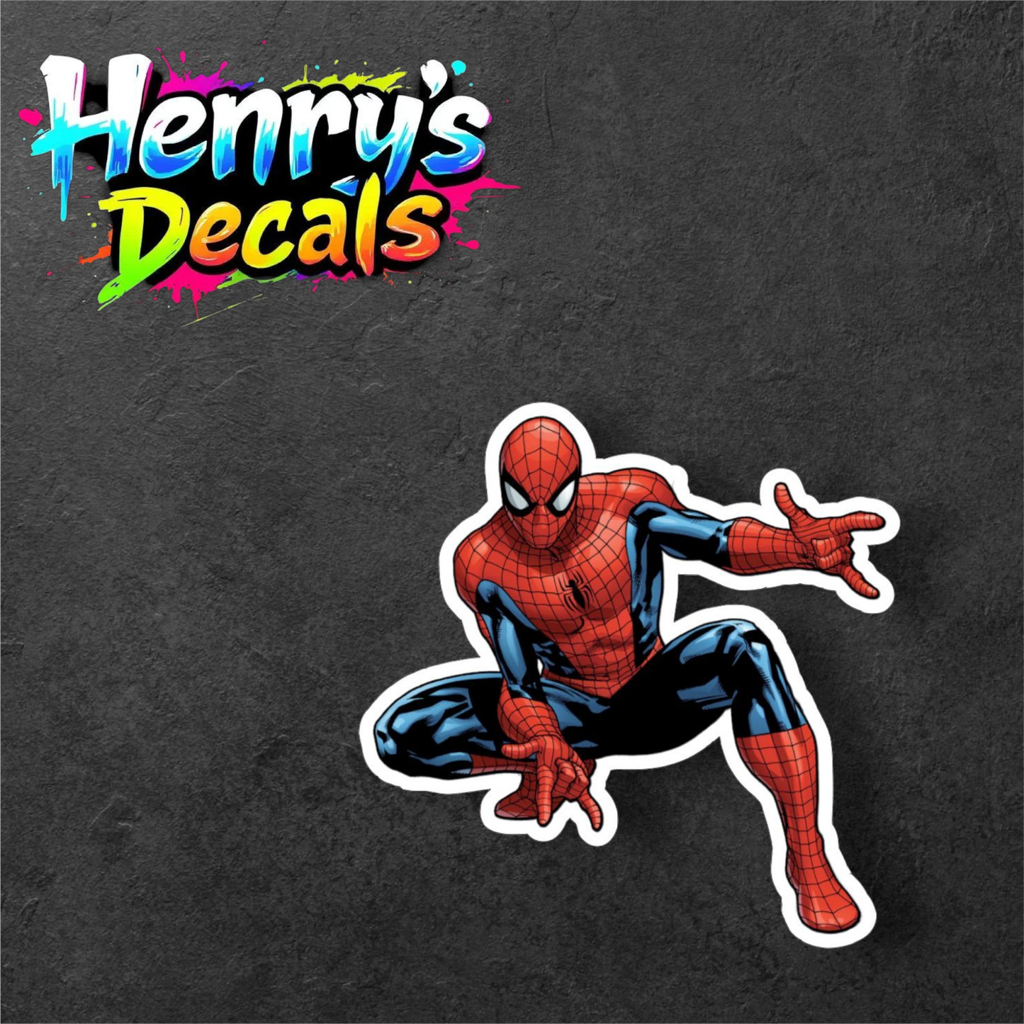 Cartoon Spiderman Sticker Car Decal