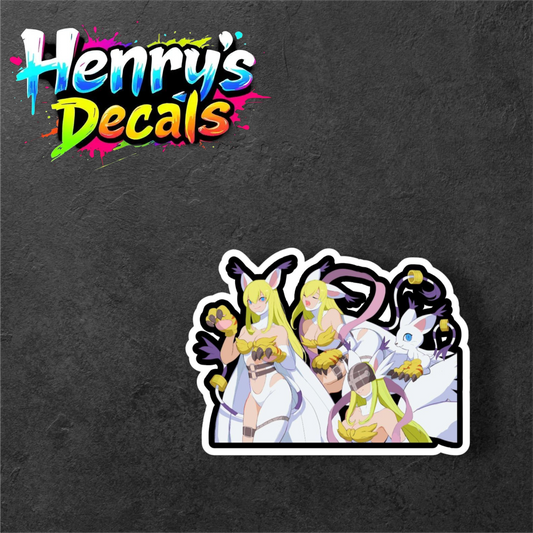 Anime Angewomon & Gatomon Sticker Car Decal