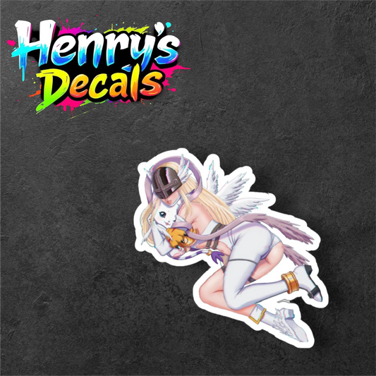 Anime Gatomon & Angewomon Sticker Car Decal