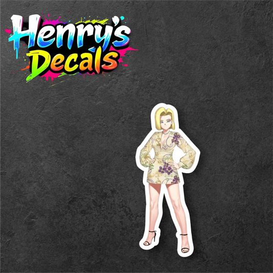 Android 18 Sticker Car Decal
