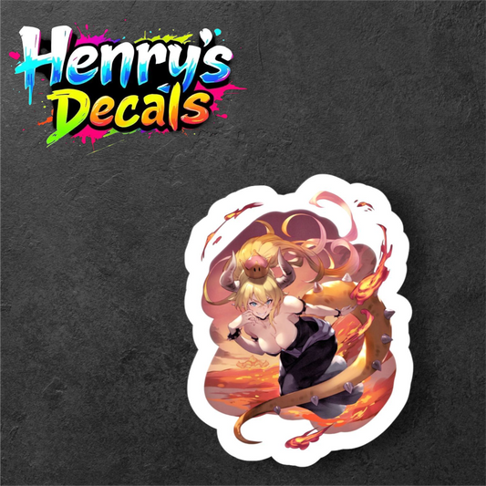 Bowsette Sticker Car Decal