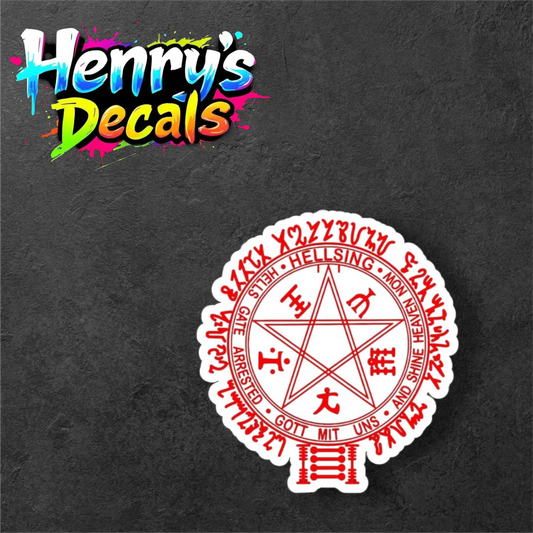Customizable Anime Alucard Sticker Car Decal