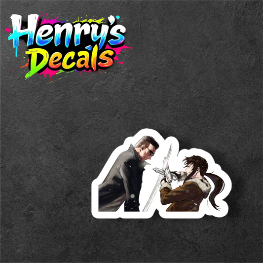 Anime Ginji Vs Revy Sticker Car Decal