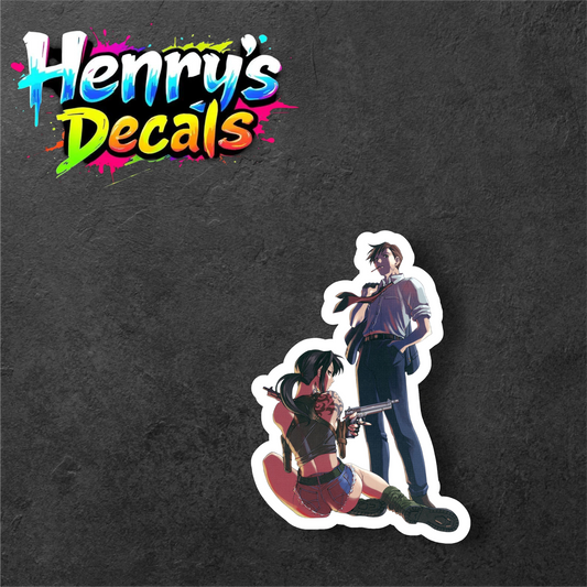 Anime Revy & Rock Sticker Car Decal