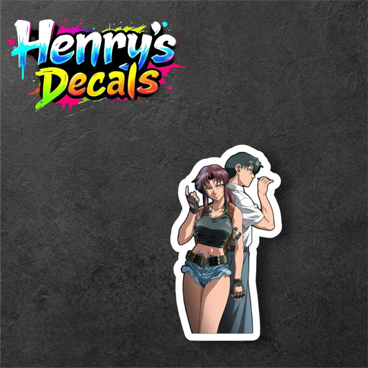 Anime Revy & Rock Sticker Car Decal
