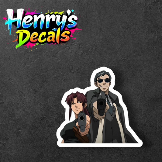 Anime Revy & Chang Sticker Car Decal
