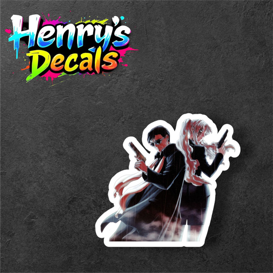 Anime Chang & Balalaika Sticker Car Decal