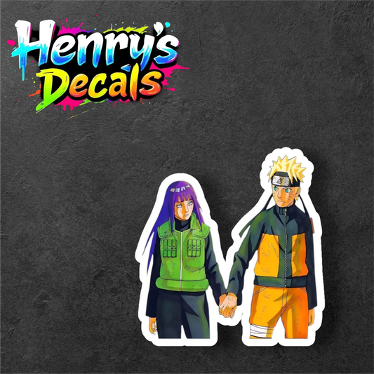 Anime Hinata & Naruto Sticker Car Decal