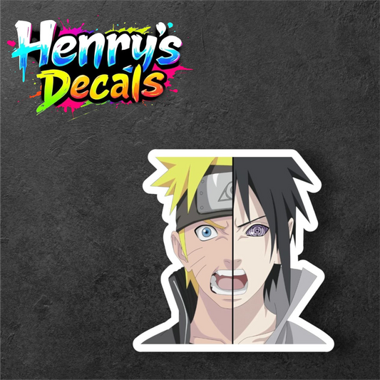 Anime Naruto & Sasuke Sticker Car Decal