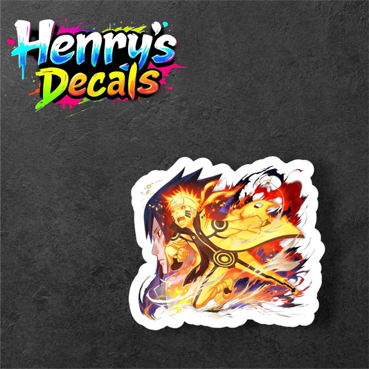 Anime Naruto & Sasuke Sticker Car Decal