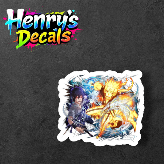 Anime Naruto & Sasuke Sticker Car Decal