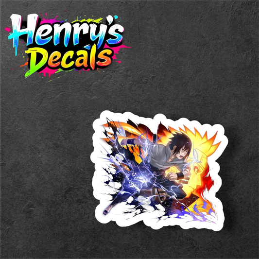 Anime Sasuke & Naruto Sticker Car Decal