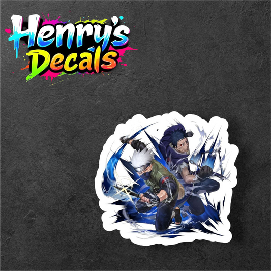 Anime Kakashi & Obito Sticker Car Decal