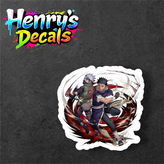 Anime Kakashi & Obito Sticker Car Decal