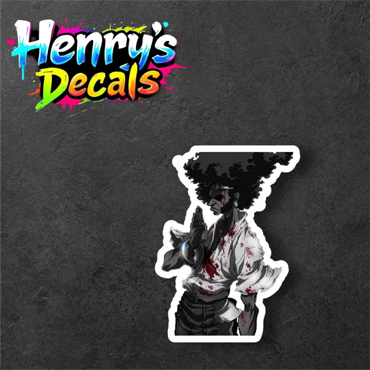 Anime Afro Sticker Car Decal