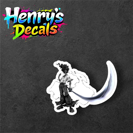 Anime Afro Sticker Car Decal