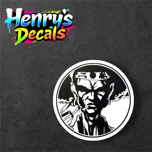 Customizable Anime Afro Sticker Car Decal