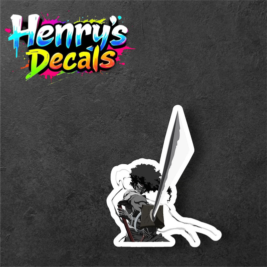 Anime Afro Sticker Car Decal