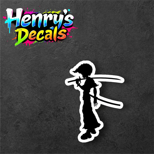 Customizable Anime Afro Sticker Car Decal