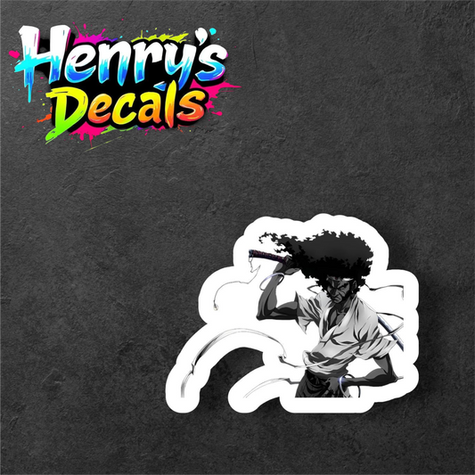 Anime Afro Sticker Car Decal