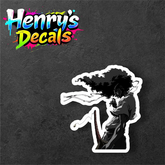 Anime Afro Sticker Car Decal