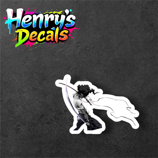 Anime Afro Sticker Car Decal