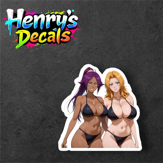 Anime Yoruichi & Rangiku Sticker Car Decal