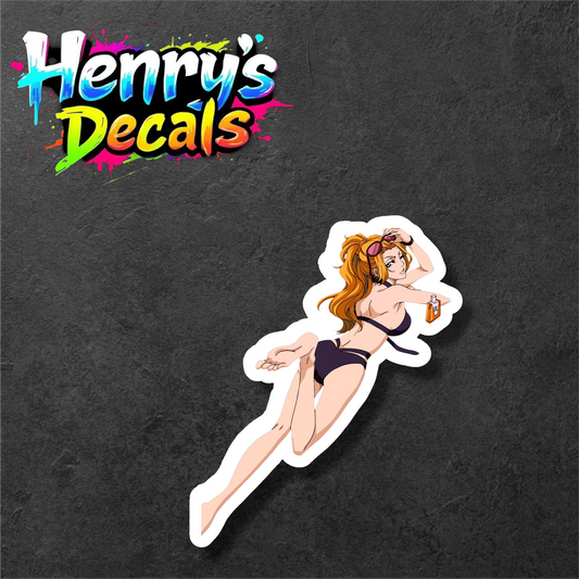 Anime Rangiku Sticker Car Decal